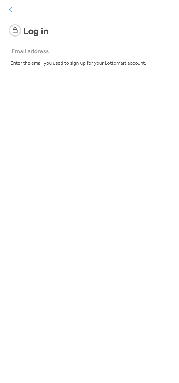 Log in quickly and securely through the LottoMart app.