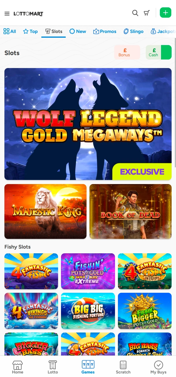 Play your favourite slots anywhere using the LottoMart app.