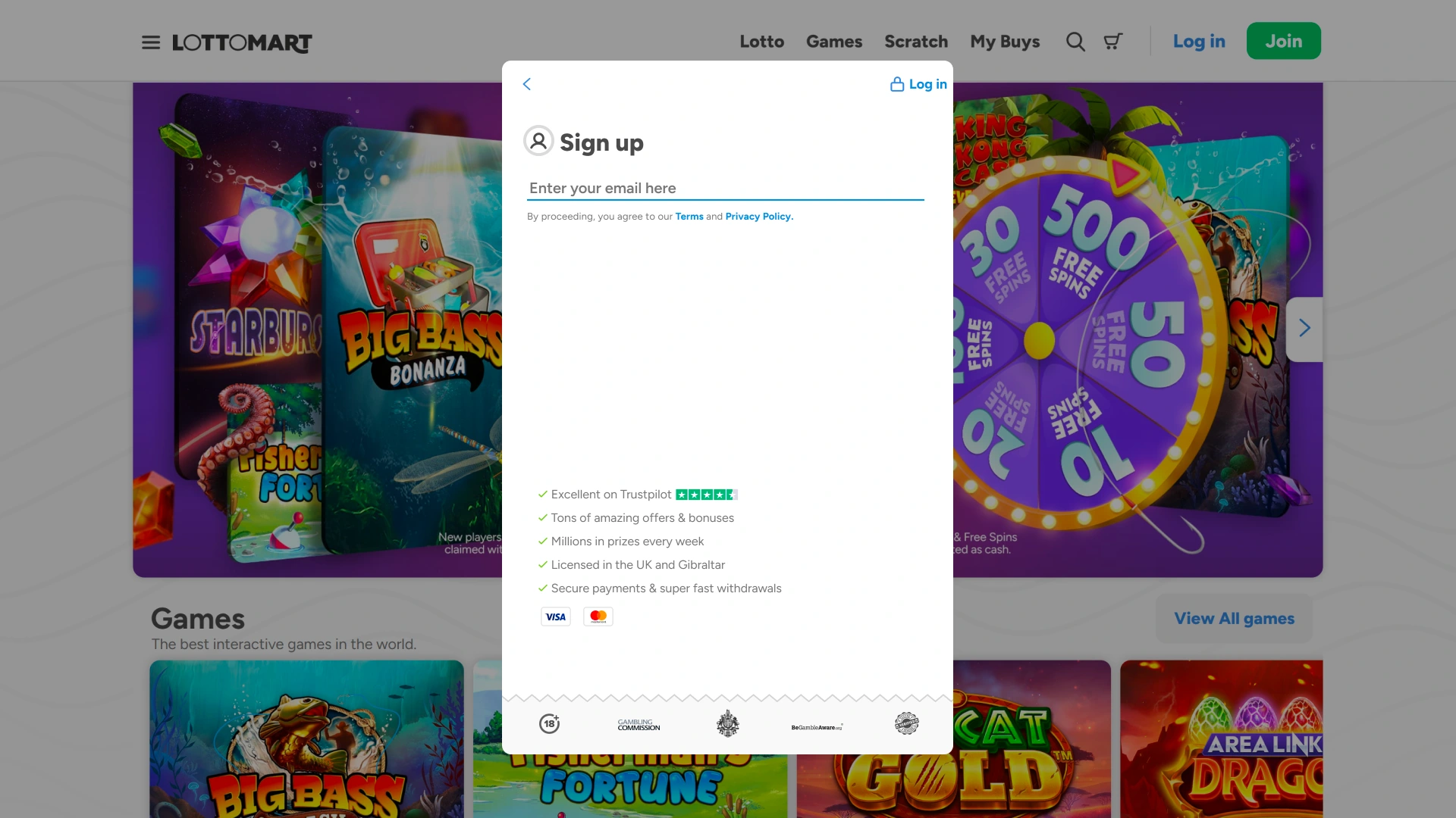 Unlock full account access with quick registration at LottoMart.
